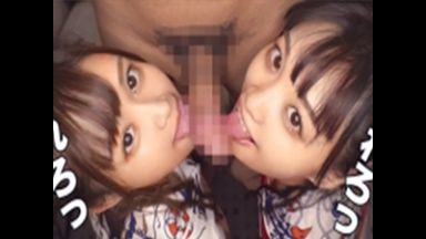 【ロリ乱交】「大人チンポでイクゥ～♡」デカマラ好きモデル級童顔美少女2人!ご奉仕フェラで濃厚ザーメン味わって潮吹き絶頂!のthumbnail