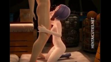 ［3Dエロアニメ］髪にピン止めしたショトカが可愛いJKと体育倉庫でエッチ♪跳び箱を上手く利用して後背位でハメるのだのthumbnail