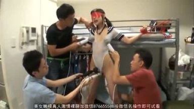 ♥いくぅぅぅぅ…乱交＿制服♥口枷が無いとダメなのよ…目隠しのエロH動画「あぁぁぁあっあ♥」☆跡美しゅり☆のthumbnail