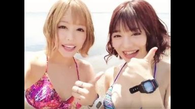 【ビーチでギャルに声をかけられ♥】チ〇ポ狩りの標的にしてきた小悪魔美女2人にホテルに連れて行かれ潮吹きするまで。。。のthumbnail