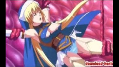 ［エロアニメ］やたら強がってるお嬢さんなのだが自分を雑魚呼ばわりしてる怪物に触手責めにあって凌辱されているのだのthumbnail