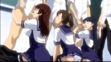 ［エロアニメ］真面目そうなJKたちが教室で男子に集団でフェラチオしてるなんて一体どういう状況なんだ？性処理係でもやらされてるのかのthumbnail